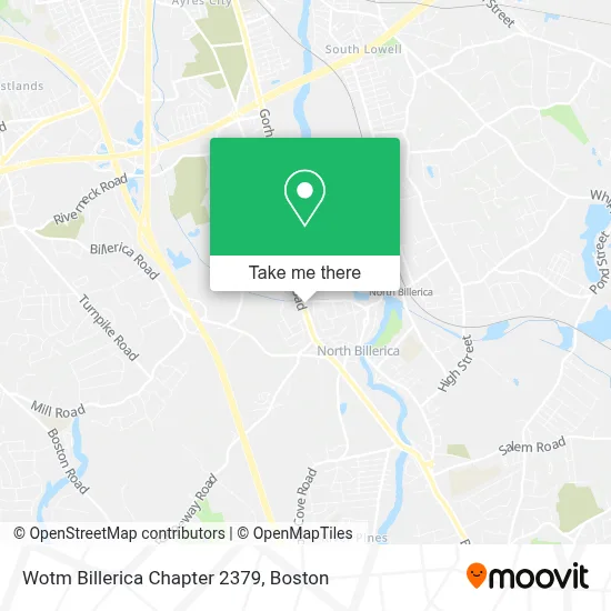 Wotm Billerica Chapter 2379 map