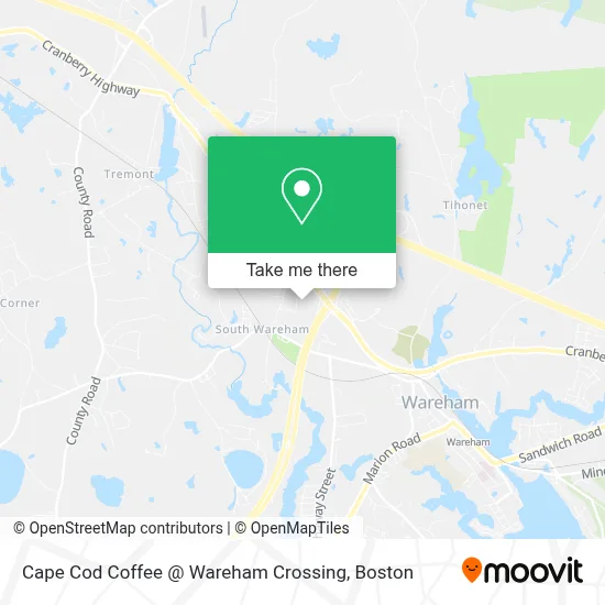 Cape Cod Coffee @ Wareham Crossing map