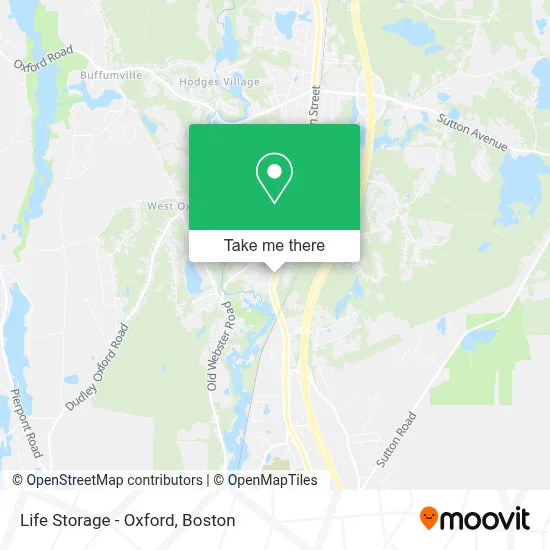 Life Storage - Oxford map