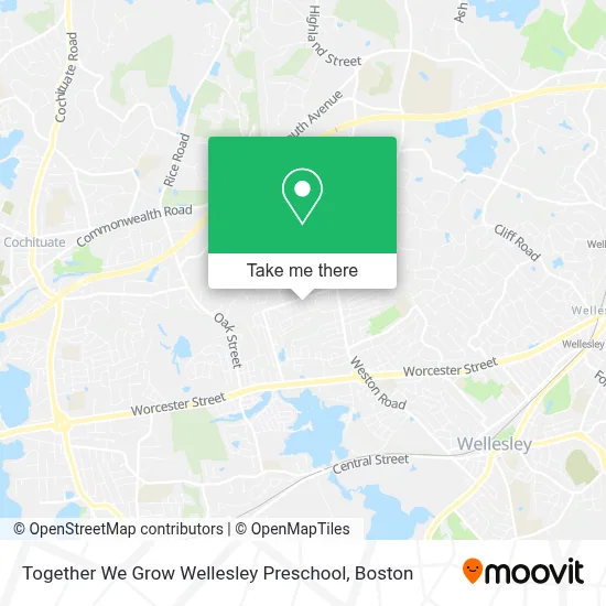 Together We Grow Wellesley Preschool map