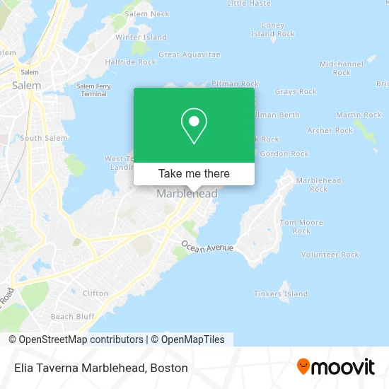 Elia Taverna Marblehead map