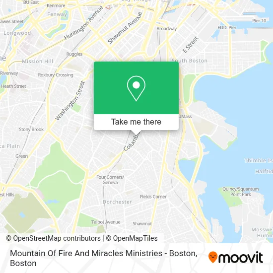 Mountain Of Fire And Miracles Ministries - Boston map