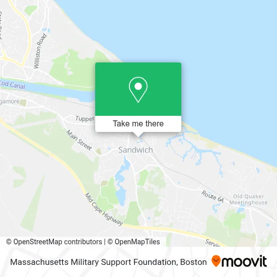 Massachusetts Military Support Foundation map