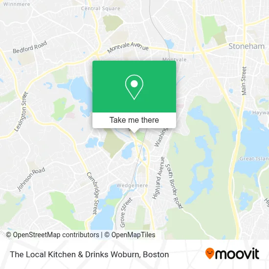 The Local Kitchen & Drinks Woburn map