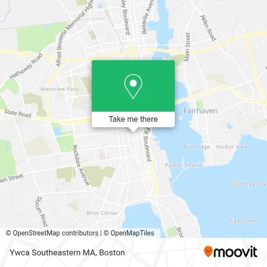 Ywca Southeastern MA map