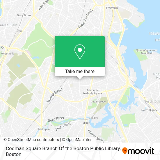 Codman Square Branch Of the Boston Public Library map