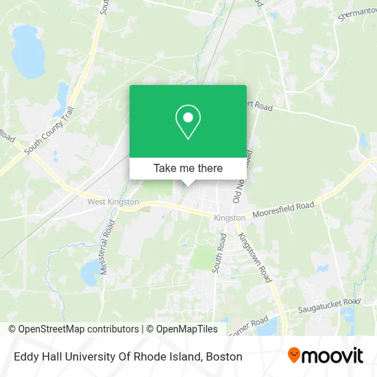 Eddy Hall University Of Rhode Island map