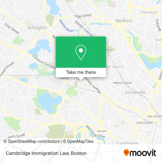 Cambridge Immigration Law map
