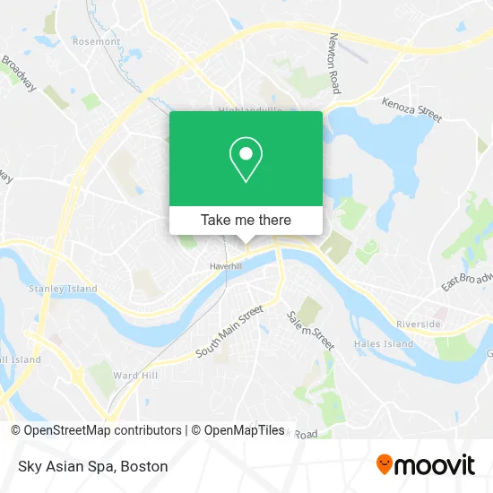 Sky Asian Spa map