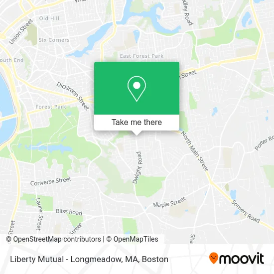 Liberty Mutual - Longmeadow, MA map