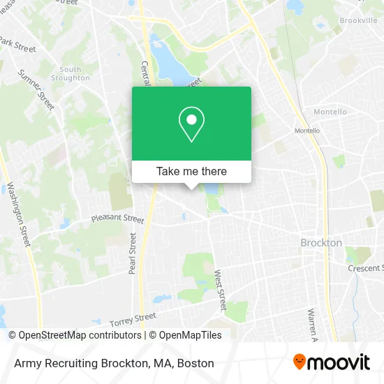 Army Recruiting Brockton, MA map