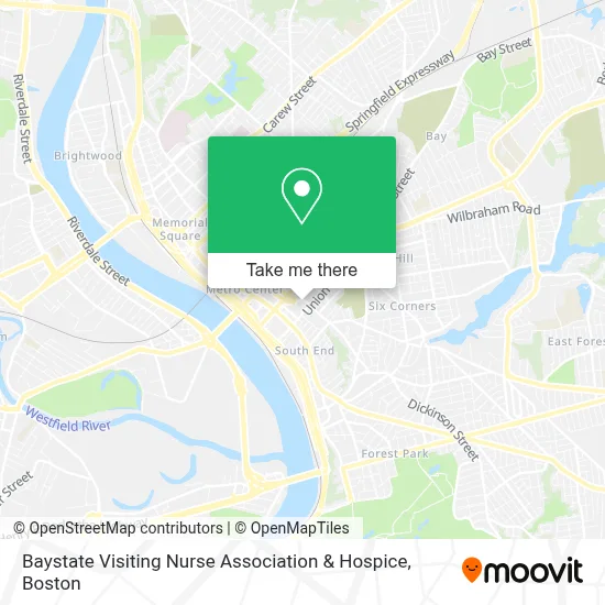 Baystate Visiting Nurse Association & Hospice map