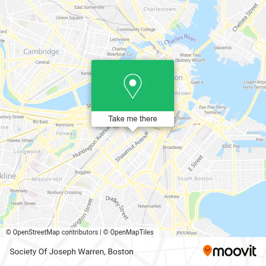 Society Of Joseph Warren map