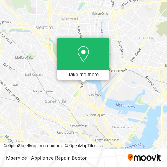 Mservice - Appliance Repair map