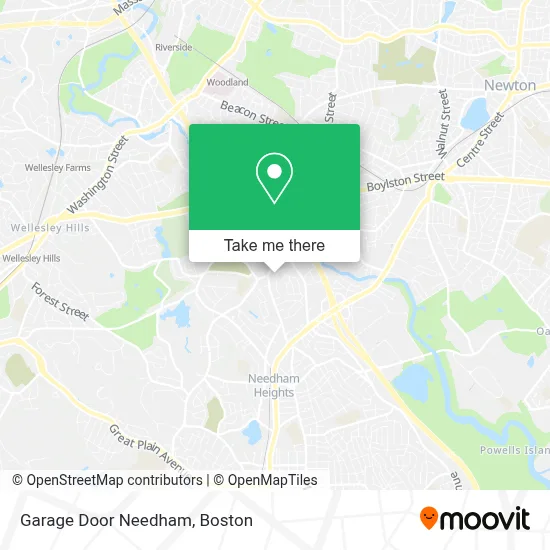 Garage Door Needham map