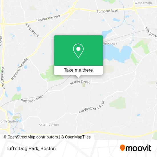 Tuft's Dog Park map