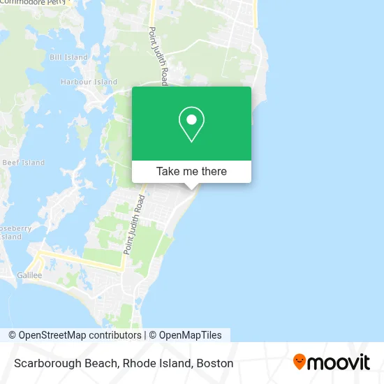 Scarborough Beach, Rhode Island map
