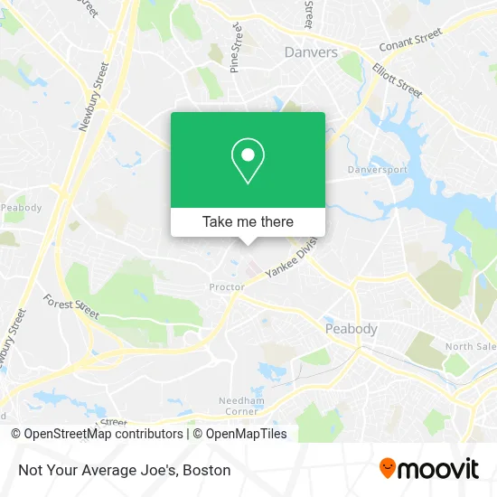 Not Your Average Joe's map
