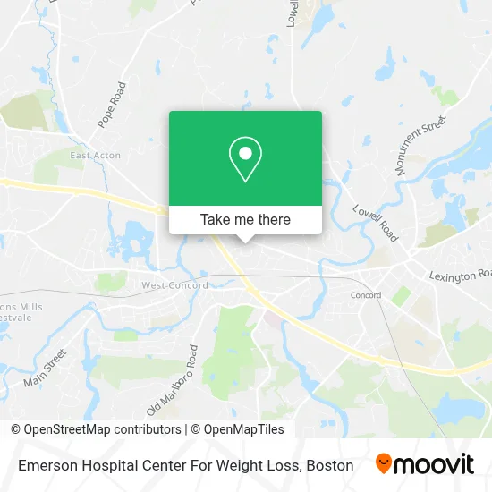 Emerson Hospital Center For Weight Loss map