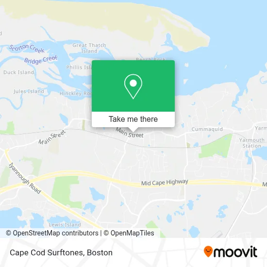 Cape Cod Surftones map