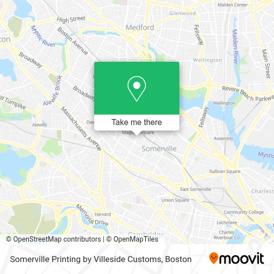 Somerville Printing by Villeside Customs map