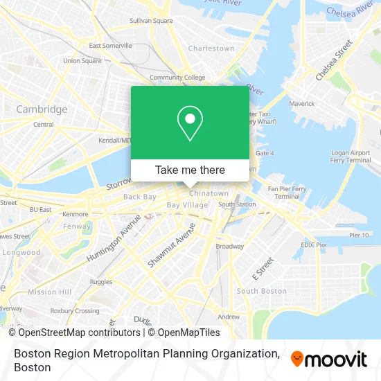 Boston Region Metropolitan Planning Organization map