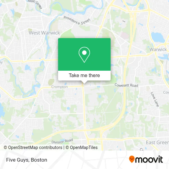 Five Guys map
