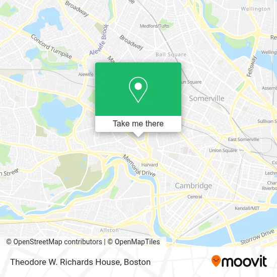 Theodore W. Richards House map