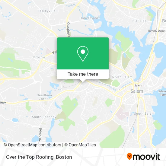 Over the Top Roofing map