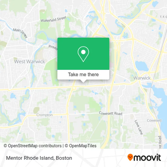 Mentor Rhode Island map