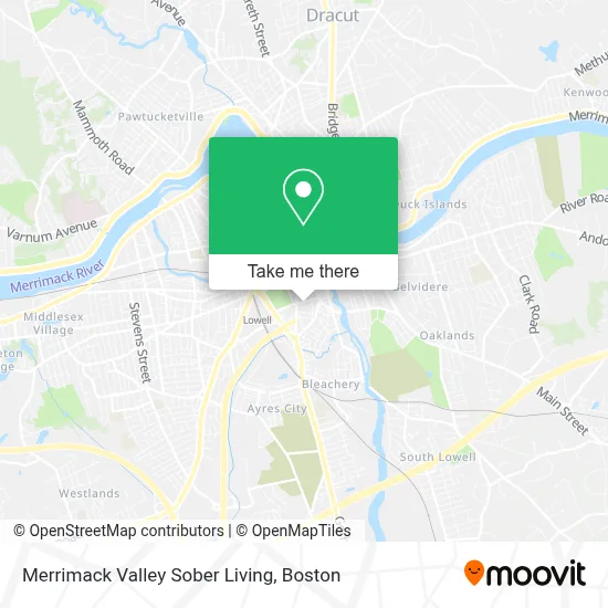 Merrimack Valley Sober Living map