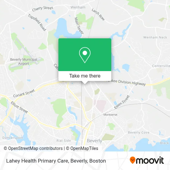 Lahey Health Primary Care, Beverly map