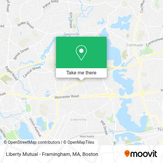 Liberty Mutual - Framingham, MA map