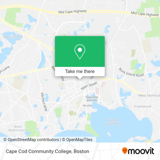 Cape Cod Community College map