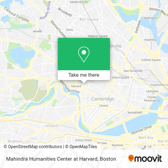 Mahindra Humanities Center at Harvard map