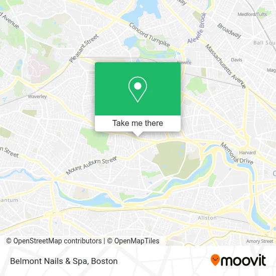 Belmont Nails & Spa map
