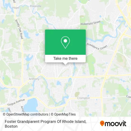 Foster Grandparent Program Of Rhode Island map