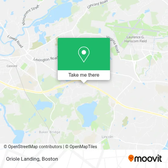 Oriole Landing map