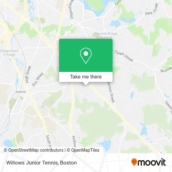 Willows Junior Tennis map