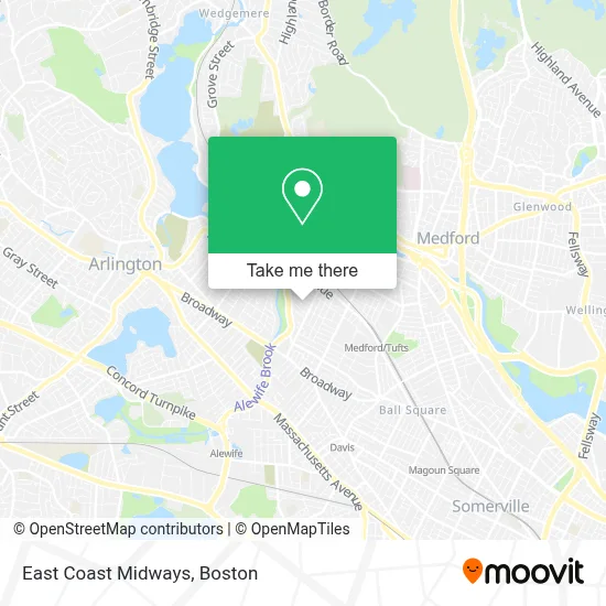 East Coast Midways map