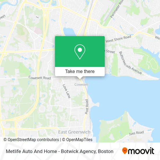 Metlife Auto And Home - Botwick Agency map
