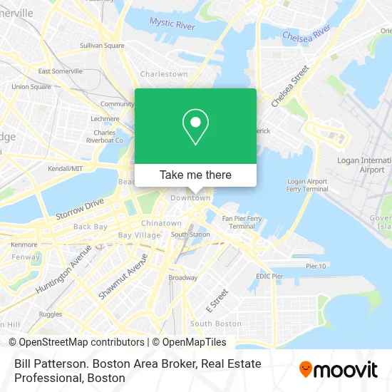 Bill Patterson. Boston Area Broker, Real Estate Professional map