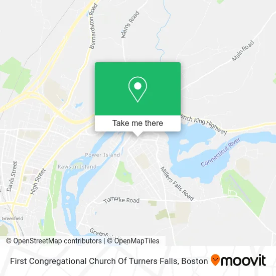 First Congregational Church Of Turners Falls map