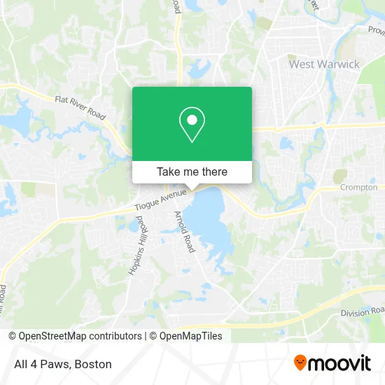 All 4 Paws map