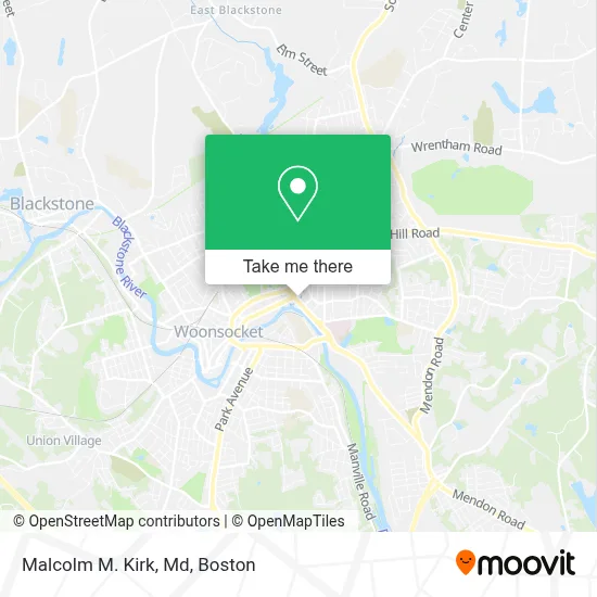 Malcolm M. Kirk, Md map