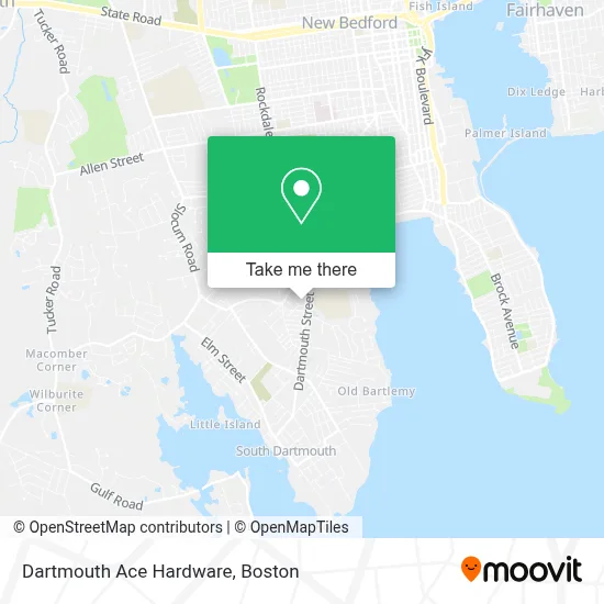 Dartmouth Ace Hardware map