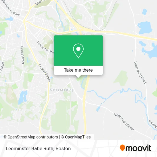 Leominster Babe Ruth map