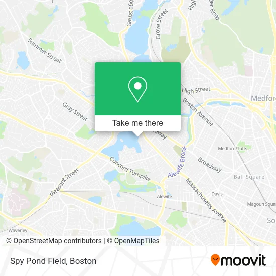 Spy Pond Field map