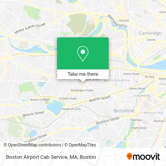 Boston Airport Cab Service, MA map