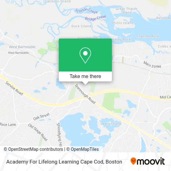 Academy For Lifelong Learning Cape Cod map